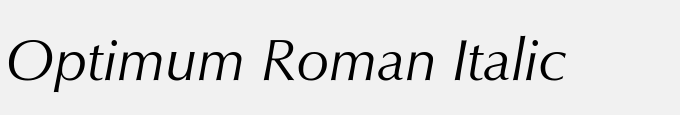 Optimum Roman Italic